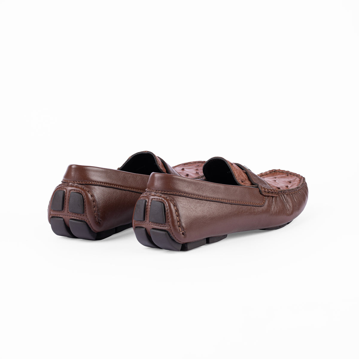 0611 - REAL OSTRICH - CAR SHOES (Italian Handmade)