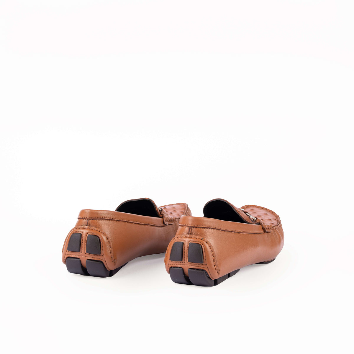 0612 - REAL OSTRICH - CAR SHOES (Italian Handmade)