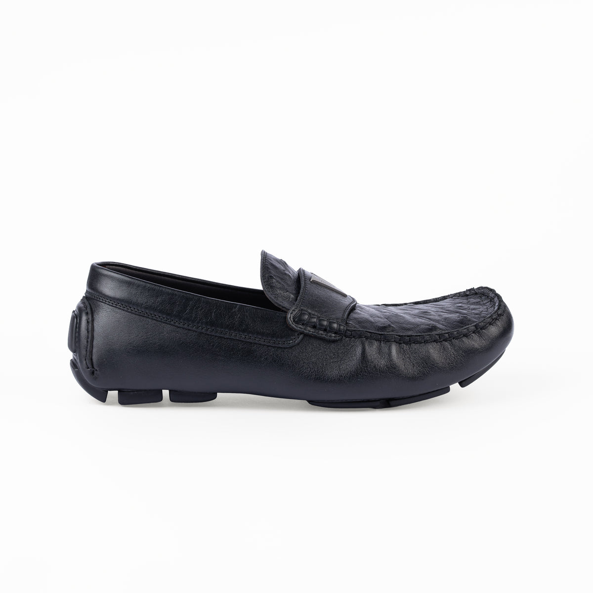 0611 - REAL OSTRICH - CAR SHOES (Italian Handmade)