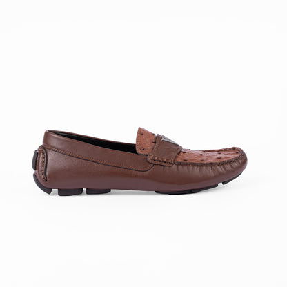 0611 - REAL OSTRICH - CAR SHOES (Italian Handmade)