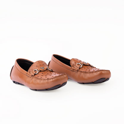 0612 - REAL OSTRICH - CAR SHOES (Italian Handmade)