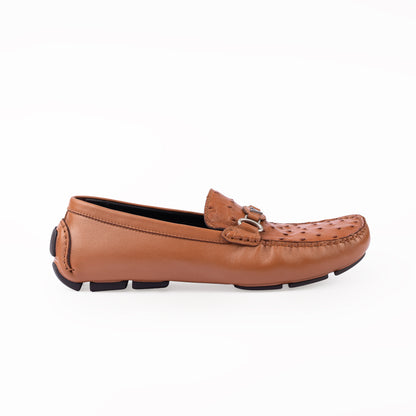 0612 - REAL OSTRICH - CAR SHOES (Italian Handmade)
