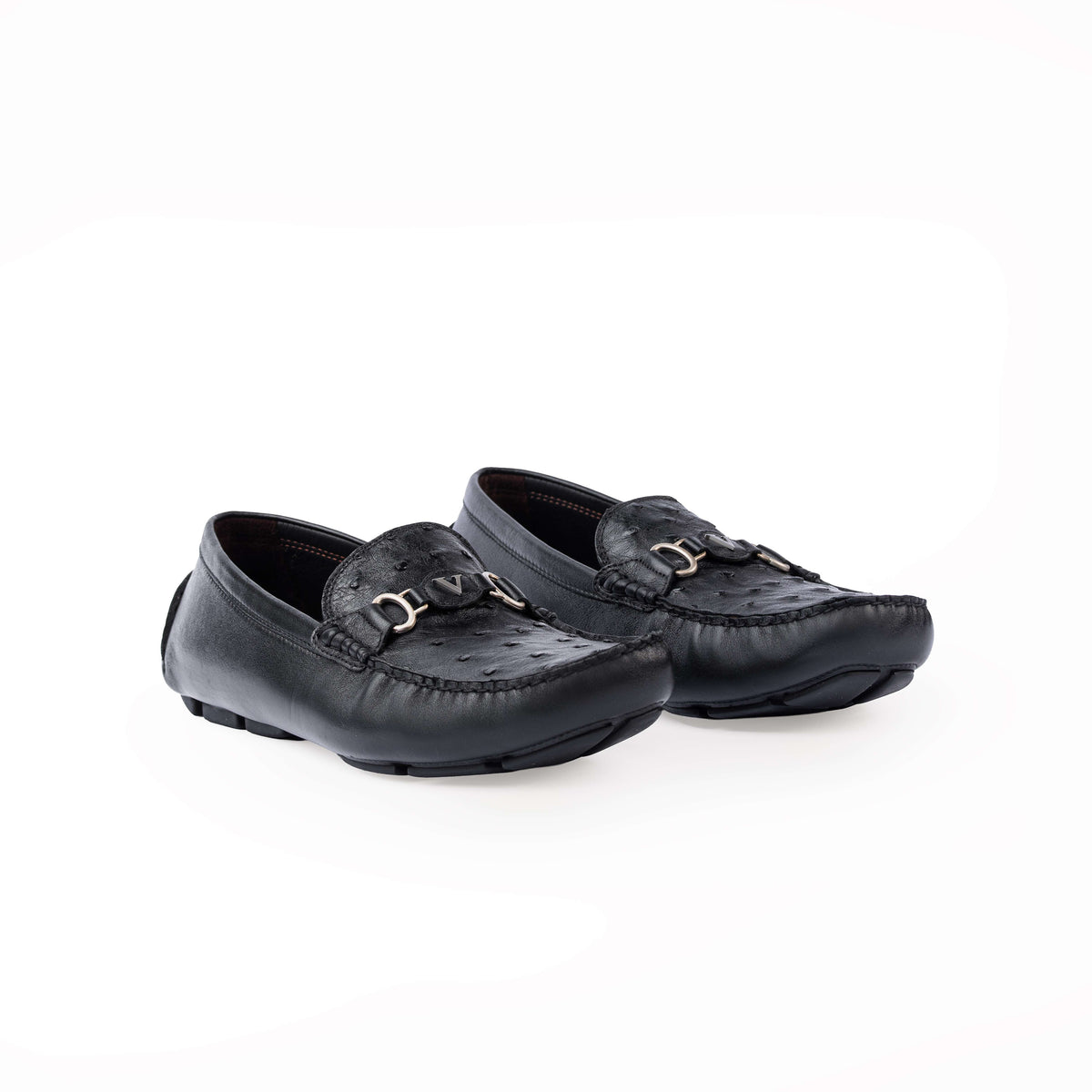 0612 - REAL OSTRICH - CAR SHOES (Italian Handmade)